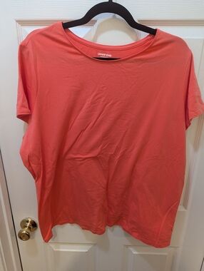 Lands' End Women's Coral-Pink Short Sleeve Tee
